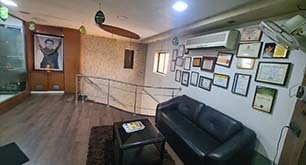 Anar Rub Tech Pvt. Ltd. customer waiting area with awards display